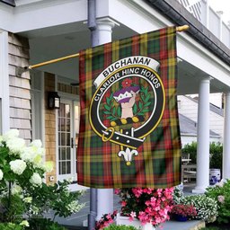 Scottish Buchanan Tartan Flag with Family Crest - Tartan Garden Flag Scottish Plaid Tartan Plaid - ScotsTee - scotstee.com