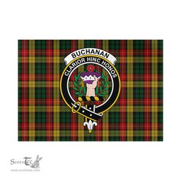 Scottish Buchanan Tartan Flag with Family Crest - Tartan Garden Flag Scottish Plaid Tartan Plaid - ScotsTee - scotstee.com
