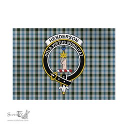 Scottish Henderson Dress Tartan Flag with Family Crest - Tartan Garden Flag Scottish Plaid Tartan Plaid - ScotsTee - scotstee.com