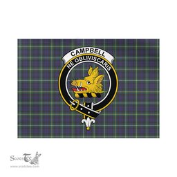 Scottish Campbell Argyll Modern Tartan Flag with Family Crest - Tartan Garden Flag Scottish Plaid Tartan Plaid - ScotsTee - scotstee.com