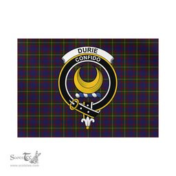 Scottish Durie Tartan Flag with Family Crest - Tartan Garden Flag Scottish Plaid Tartan Plaid - ScotsTee - scotstee.com