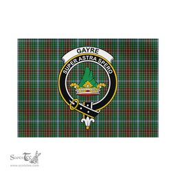 Scottish Gayre Tartan Flag with Family Crest - Tartan Garden Flag Scottish Plaid Tartan Plaid - ScotsTee - scotstee.com