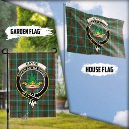 Scottish Gayre Tartan Flag with Family Crest - Tartan Garden Flag Scottish Plaid Tartan Plaid - ScotsTee - scotstee.com
