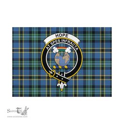 Scottish Hope Ancient Tartan Flag with Family Crest - Tartan Garden Flag Scottish Plaid Tartan Plaid - ScotsTee - scotstee.com