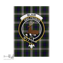 Scottish Blair Dress Tartan Flag with Family Crest - Tartan Garden Flag Scottish Plaid Tartan Plaid - ScotsTee - scotstee.com
