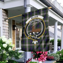 Scottish Blair Dress Tartan Flag with Family Crest - Tartan Garden Flag Scottish Plaid Tartan Plaid - ScotsTee - scotstee.com