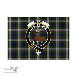 Scottish Blair Dress Tartan Flag with Family Crest - Tartan Garden Flag Scottish Plaid Tartan Plaid - ScotsTee - scotstee.com