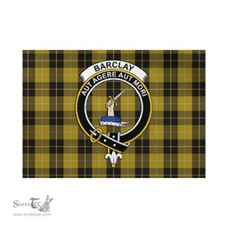 Scottish Barclay Dress Tartan Flag with Family Crest - Tartan Garden Flag Scottish Plaid Tartan Plaid - ScotsTee - scotstee.com