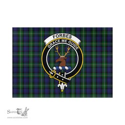 Scottish Forbes Tartan Flag with Family Crest - Tartan Garden Flag Scottish Plaid Tartan Plaid - ScotsTee - scotstee.com