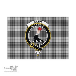Scottish Glen Tartan Flag with Family Crest - Tartan Garden Flag Scottish Plaid Tartan Plaid - ScotsTee - scotstee.com