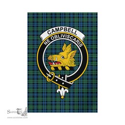Scottish Campbell Ancient 02 Tartan Flag with Family Crest - Tartan Garden Flag Scottish Plaid Tartan Plaid - ScotsTee - scotstee.com