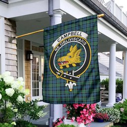 Scottish Campbell Ancient 02 Tartan Flag with Family Crest - Tartan Garden Flag Scottish Plaid Tartan Plaid - ScotsTee - scotstee.com