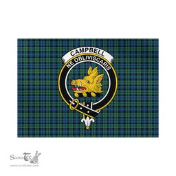 Scottish Campbell Ancient 02 Tartan Flag with Family Crest - Tartan Garden Flag Scottish Plaid Tartan Plaid - ScotsTee - scotstee.com