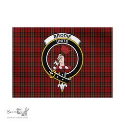 Scottish Brodie Tartan Flag with Family Crest - Tartan Garden Flag Scottish Plaid Tartan Plaid - ScotsTee - scotstee.com