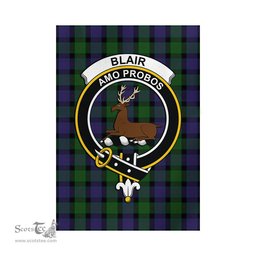 Scottish Blair Tartan Flag with Family Crest - Tartan Garden Flag Scottish Plaid Tartan Plaid - ScotsTee - scotstee.com