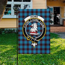 Scottish Home Ancient Tartan Flag with Family Crest - Tartan Garden Flag Scottish Plaid Tartan Plaid - ScotsTee - scotstee.com