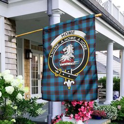Scottish Home Ancient Tartan Flag with Family Crest - Tartan Garden Flag Scottish Plaid Tartan Plaid - ScotsTee - scotstee.com