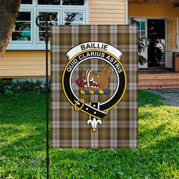 Scottish Baillie Dress Tartan Flag with Family Crest - Tartan Garden Flag Scottish Plaid Tartan Plaid - ScotsTee - scotstee.com