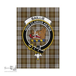 Scottish Baillie Dress Tartan Flag with Family Crest - Tartan Garden Flag Scottish Plaid Tartan Plaid - ScotsTee - scotstee.com