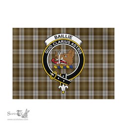 Scottish Baillie Dress Tartan Flag with Family Crest - Tartan Garden Flag Scottish Plaid Tartan Plaid - ScotsTee - scotstee.com