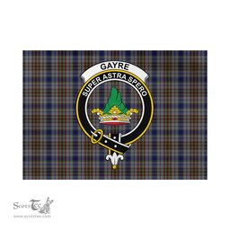 Scottish Gayre Hunting Tartan Flag with Family Crest - Tartan Garden Flag Scottish Plaid Tartan Plaid - ScotsTee - scotstee.com