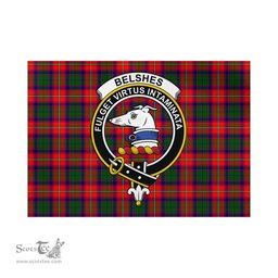 Scottish Belshes Tartan Flag with Family Crest - Tartan Garden Flag Scottish Plaid Tartan Plaid - ScotsTee - scotstee.com
