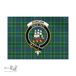 Scottish Duncan Ancient Tartan Flag with Family Crest - Tartan Garden Flag Scottish Plaid Tartan Plaid - ScotsTee - scotstee.com