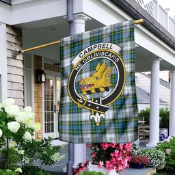 Scottish Campbell Dress Tartan Flag with Family Crest - Tartan Garden Flag Scottish Plaid Tartan Plaid - ScotsTee - scotstee.com
