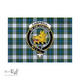 Scottish Campbell Dress Tartan Flag with Family Crest - Tartan Garden Flag Scottish Plaid Tartan Plaid - ScotsTee - scotstee.com