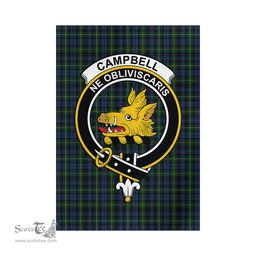 Scottish Campbell of Argyll #01 Tartan Flag with Family Crest - Tartan Garden Flag Scottish Plaid Tartan Plaid - ScotsTee - scotstee.com