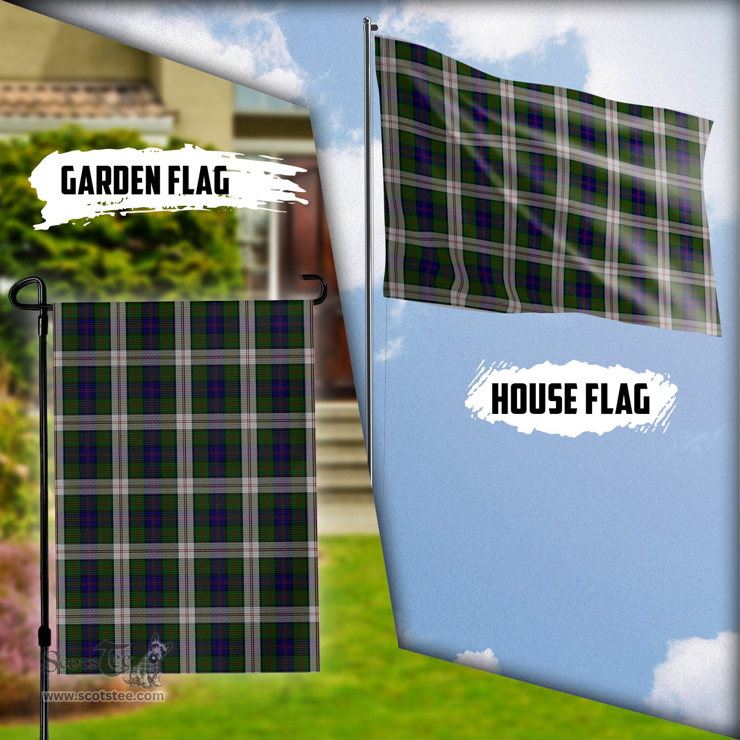 Scottish Blair Dress Tartan Flag - Tartan Garden Flag Scottish Plaid Tartan Plaid - ScotsTee - scotstee.com