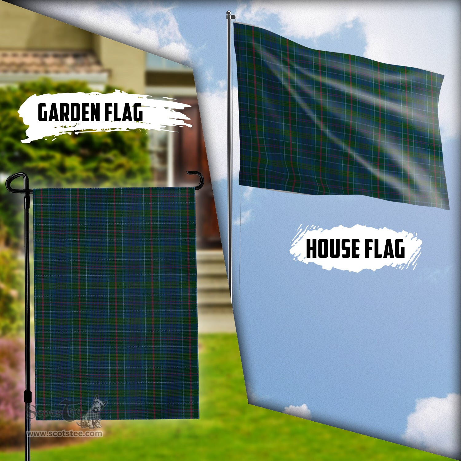 Scottish Richard of Wales Tartan Flag - Tartan Garden Flag Scottish Plaid Tartan Plaid - ScotsTee - scotstee.com