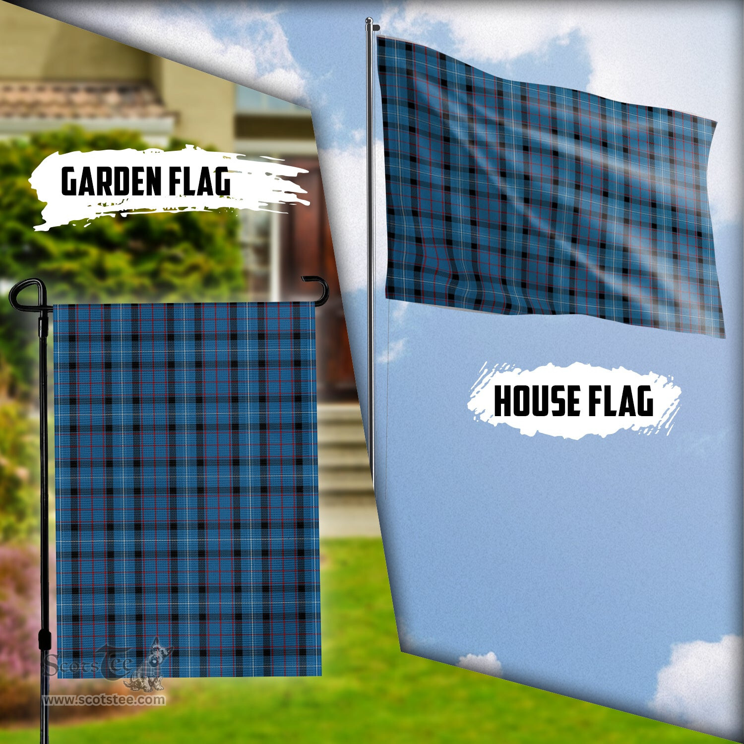 Scottish Fitzgerald Family Tartan Flag - Tartan Garden Flag Scottish Plaid Tartan Plaid - ScotsTee - scotstee.com