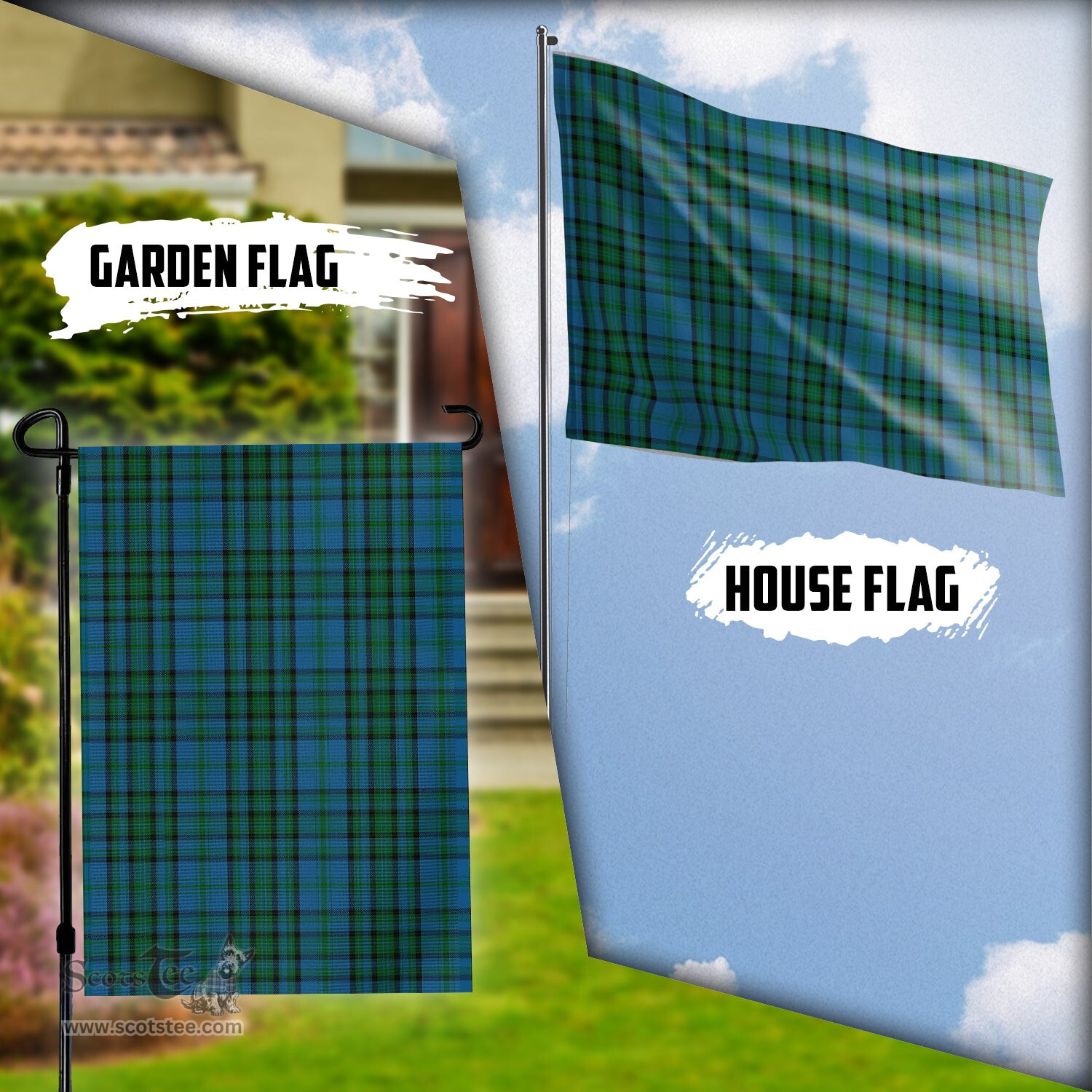 Scottish Matheson Hunting Tartan Flag - Tartan Garden Flag Scottish Plaid Tartan Plaid - ScotsTee - scotstee.com