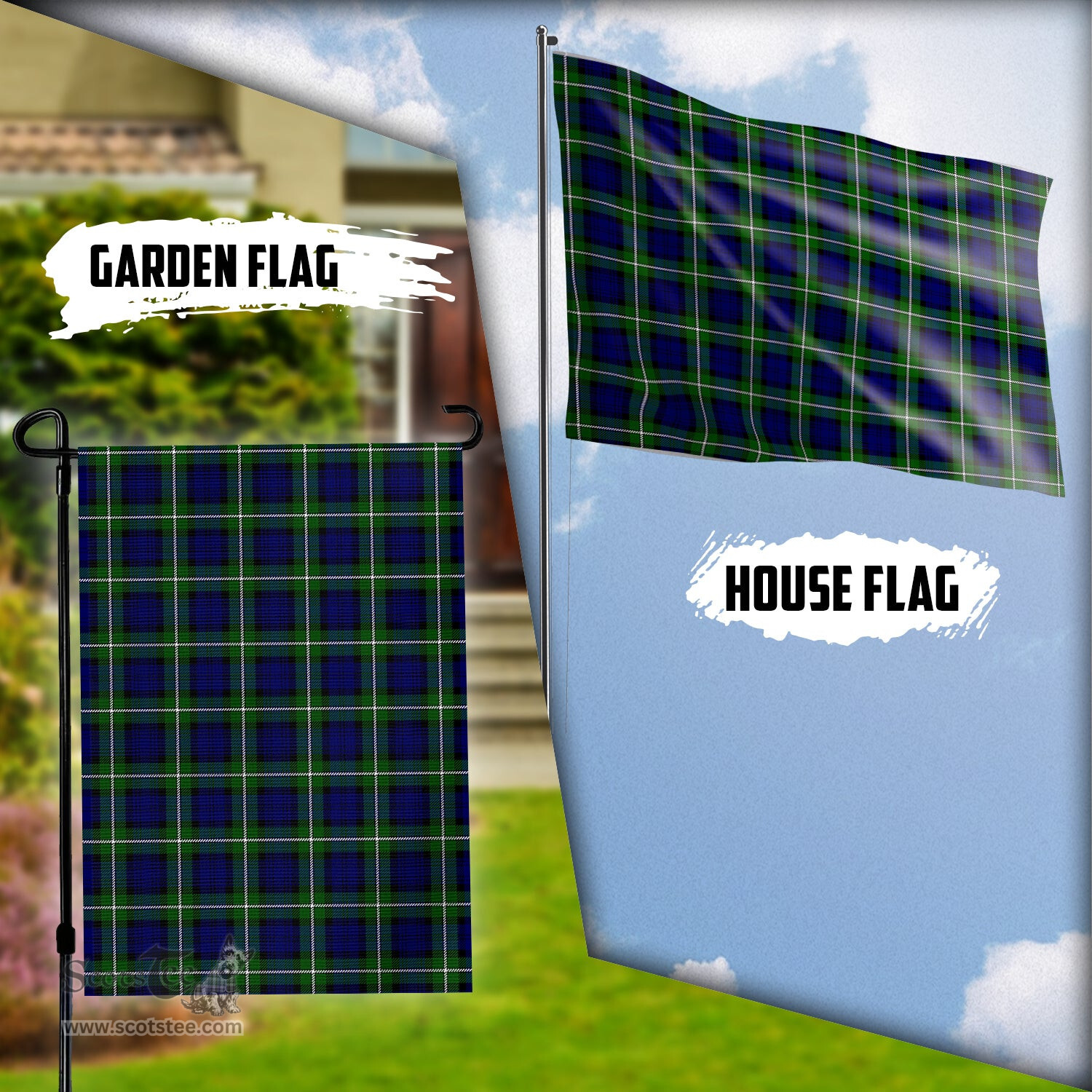 Scottish Forbes Modern Tartan Flag - Tartan Garden Flag Scottish Plaid Tartan Plaid - ScotsTee - scotstee.com