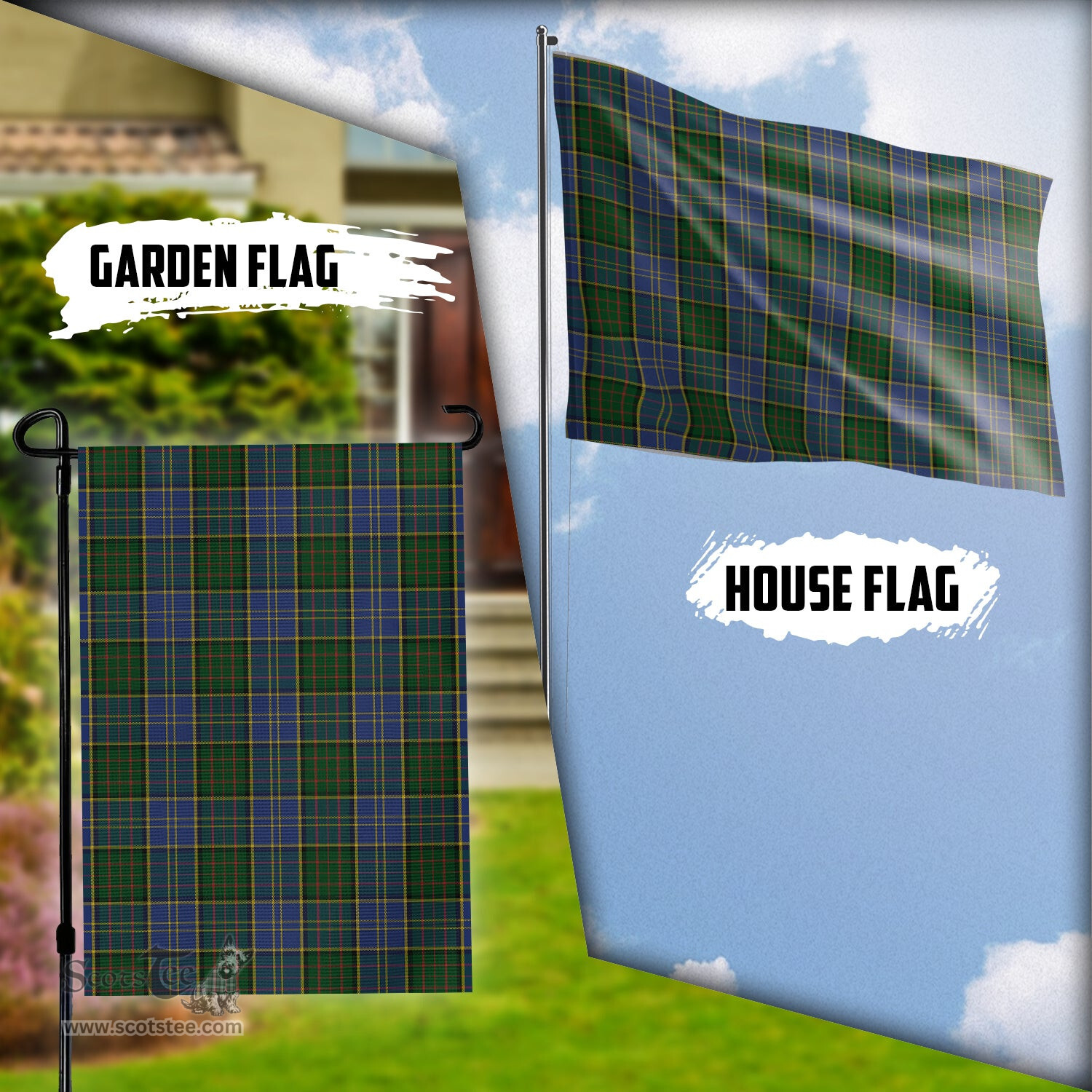 Scottish MacMillan Hunting Tartan Flag - Tartan Garden Flag Scottish Plaid Tartan Plaid - ScotsTee - scotstee.com