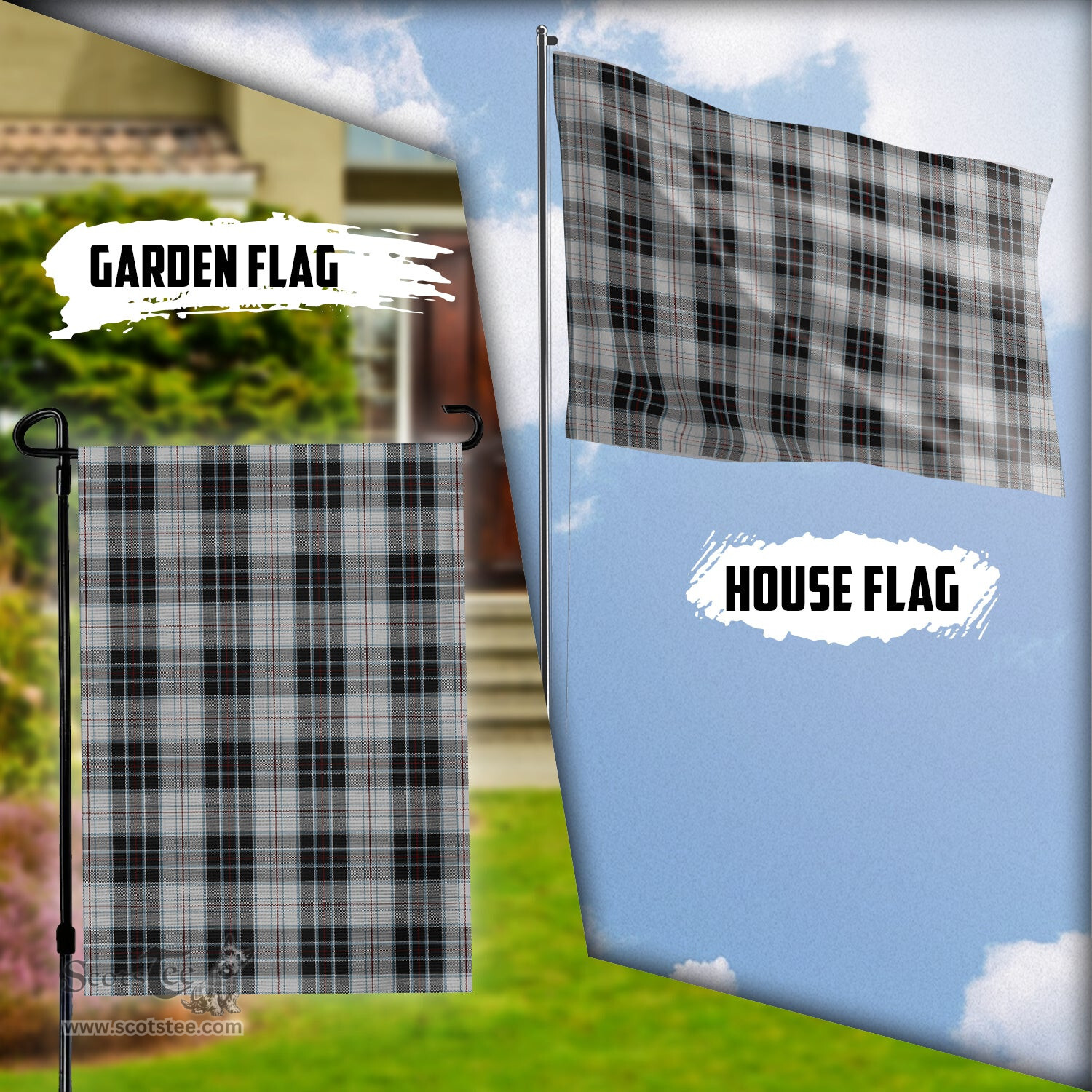 Scottish MacRae Dress Tartan Flag - Tartan Garden Flag Scottish Plaid Tartan Plaid - ScotsTee - scotstee.com