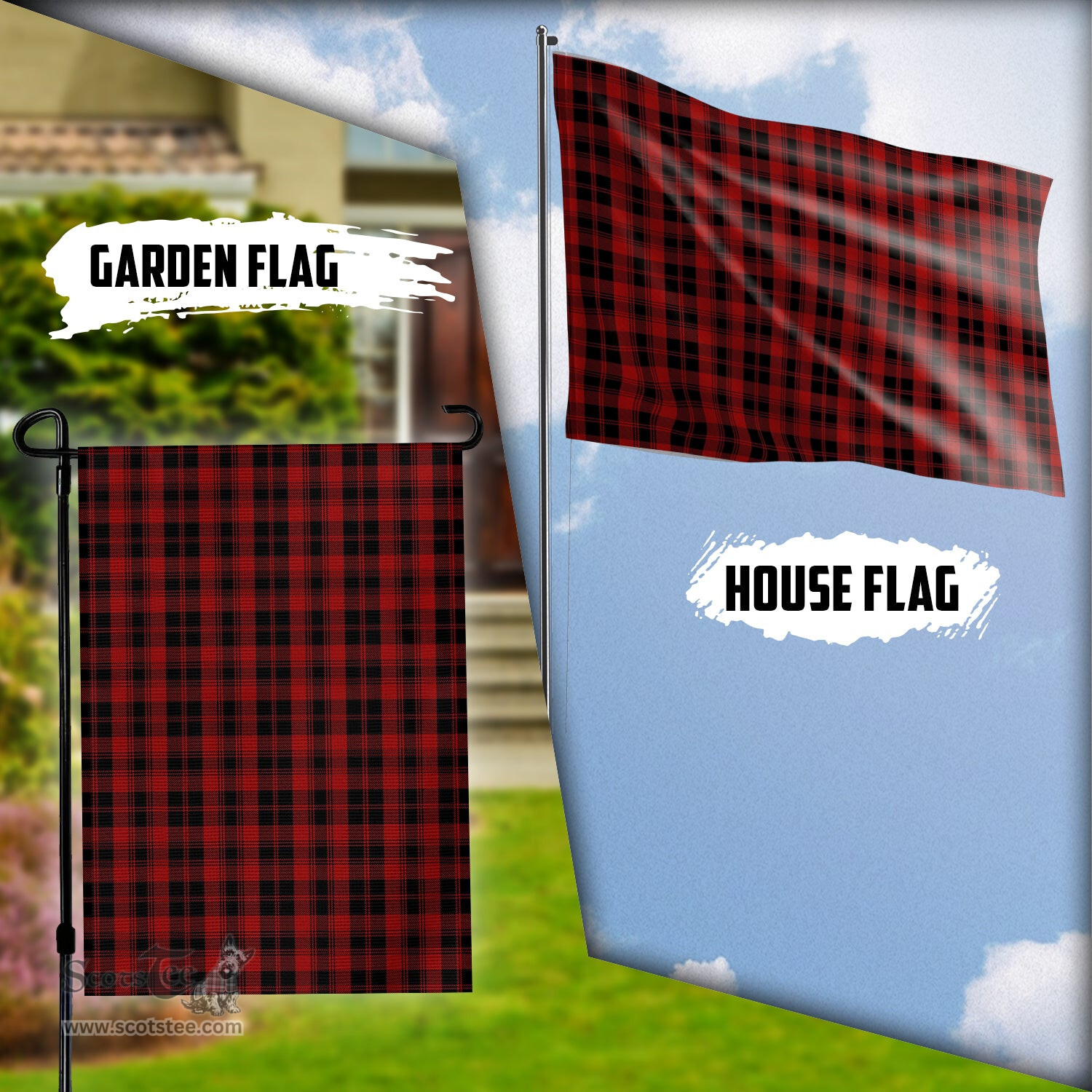 Scottish Murray of Ochtertyre Tartan Flag - Tartan Garden Flag Scottish Plaid Tartan Plaid - ScotsTee - scotstee.com