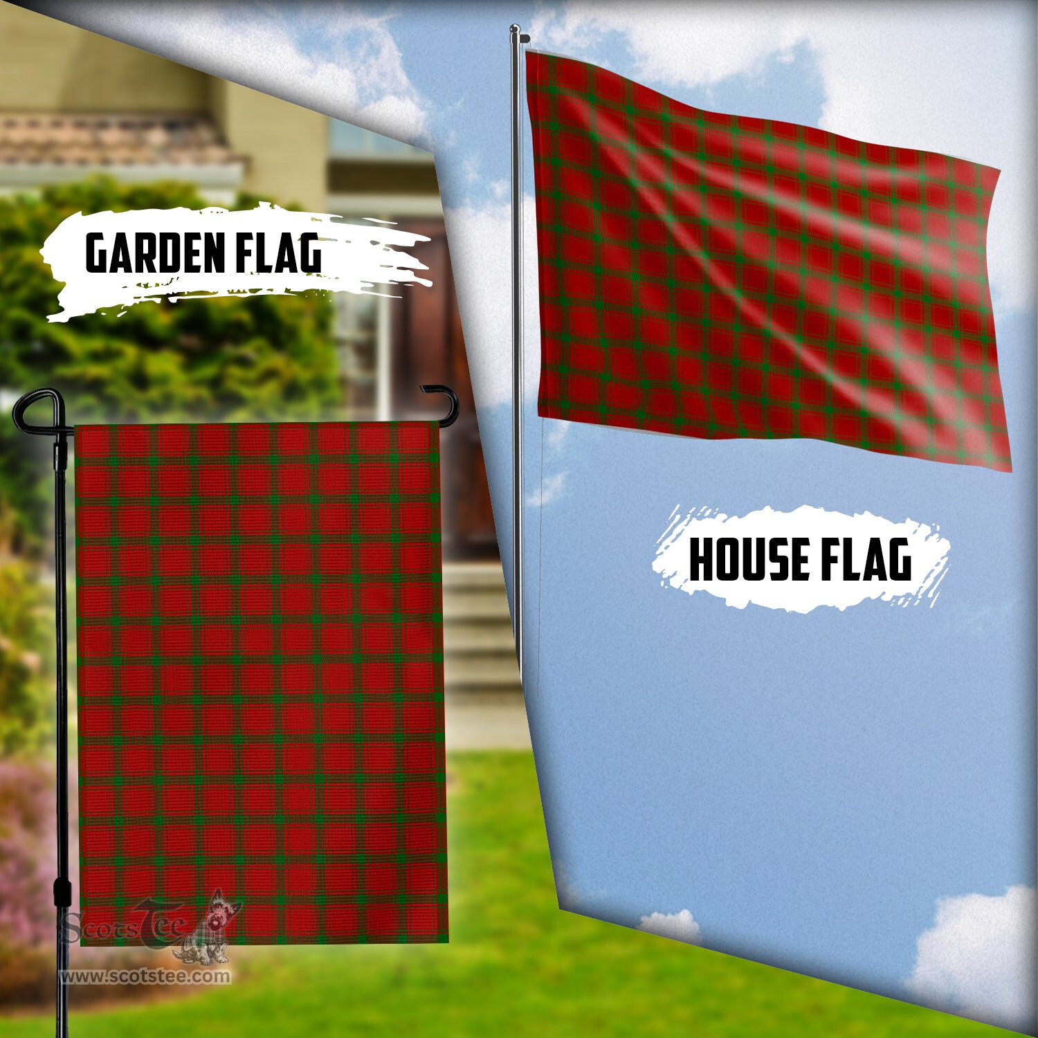 Scottish MacDonald of Sleat Tartan Flag - Tartan Garden Flag Scottish Plaid Tartan Plaid - ScotsTee - scotstee.com