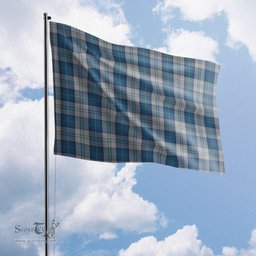 Scottish Menzies Dress Blue and White Tartan Flag - Tartan Garden Flag Scottish Plaid Tartan Plaid - ScotsTee - scotstee.com