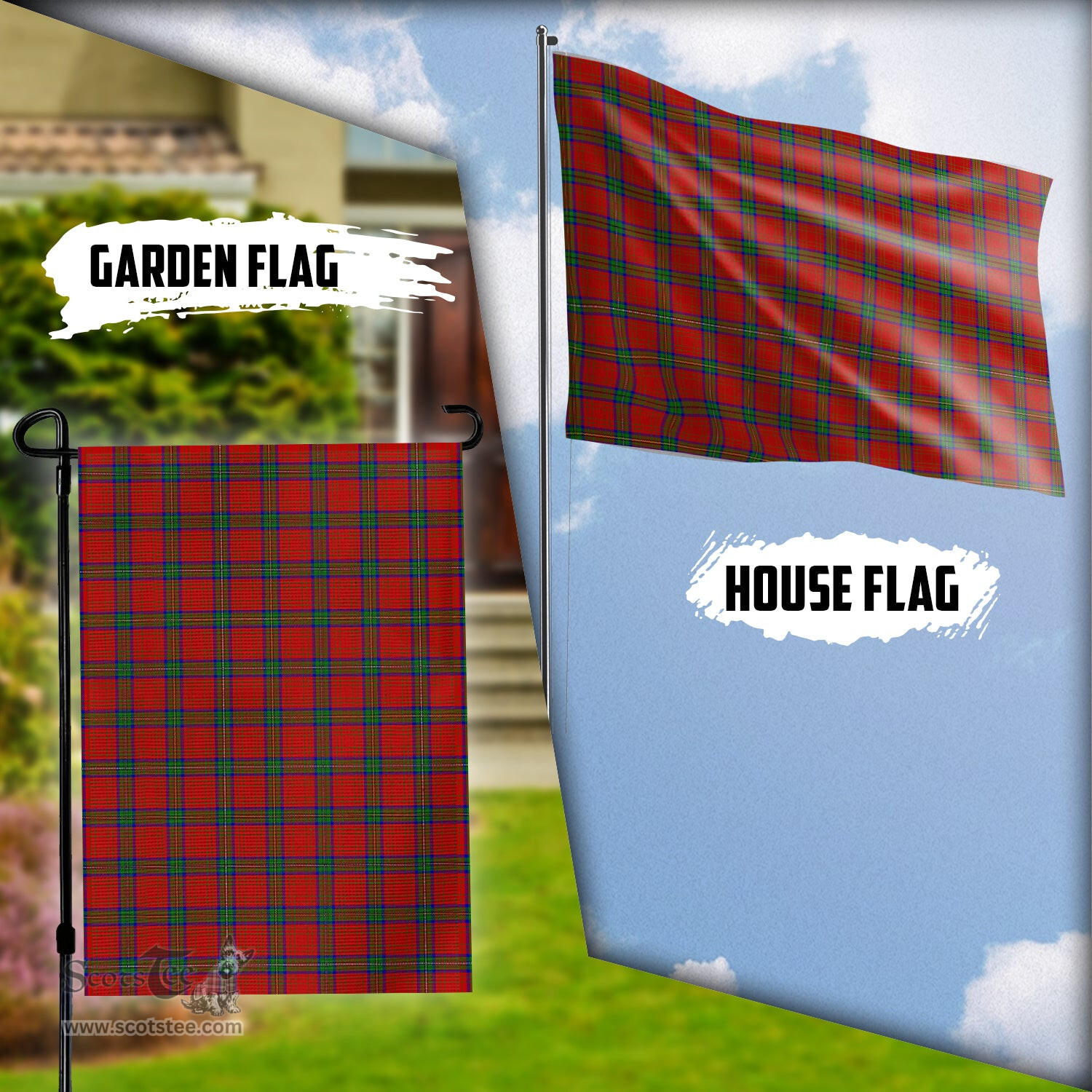 Scottish Wood Dress Tartan Flag - Tartan Garden Flag Scottish Plaid Tartan Plaid - ScotsTee - scotstee.com