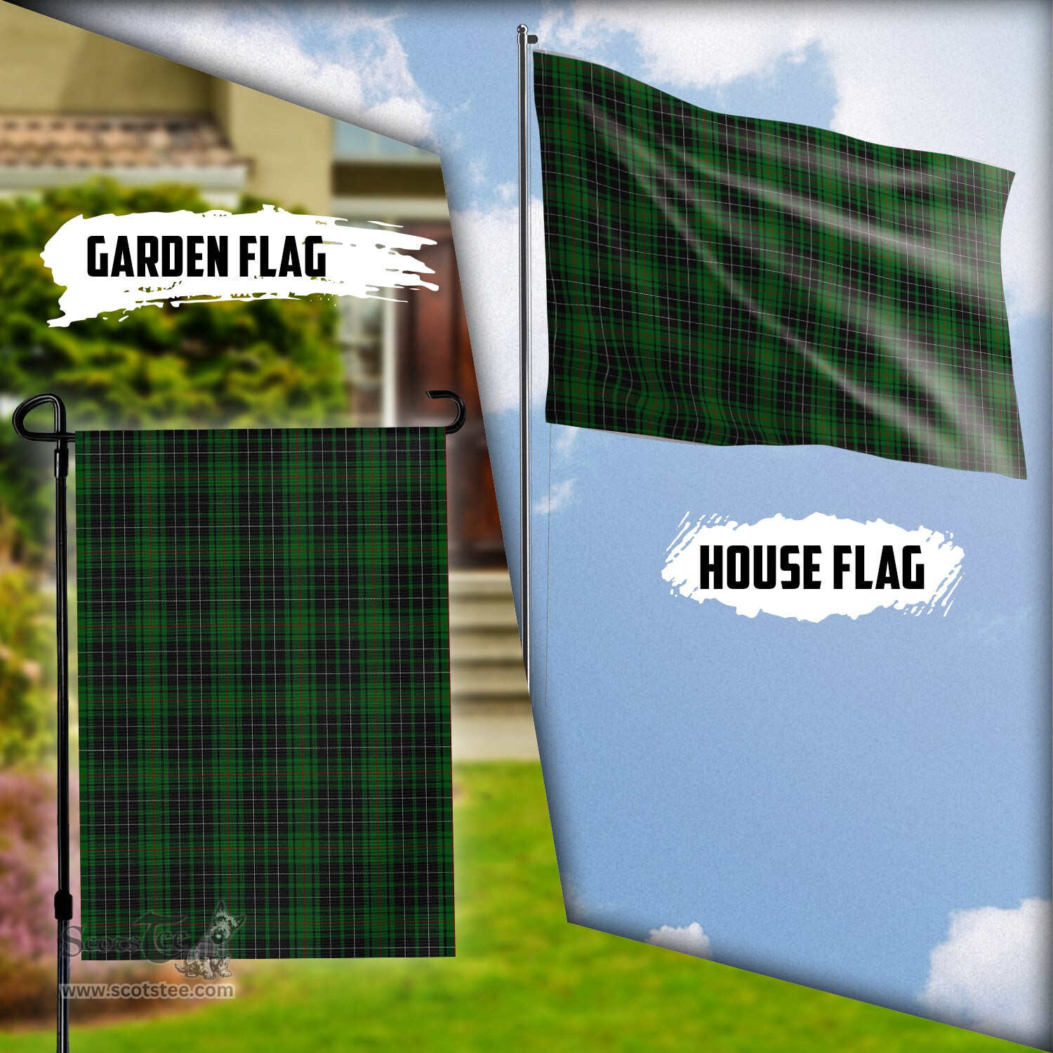 Scottish MacAulay Hunting Tartan Flag - Tartan Garden Flag Scottish Plaid Tartan Plaid - ScotsTee - scotstee.com