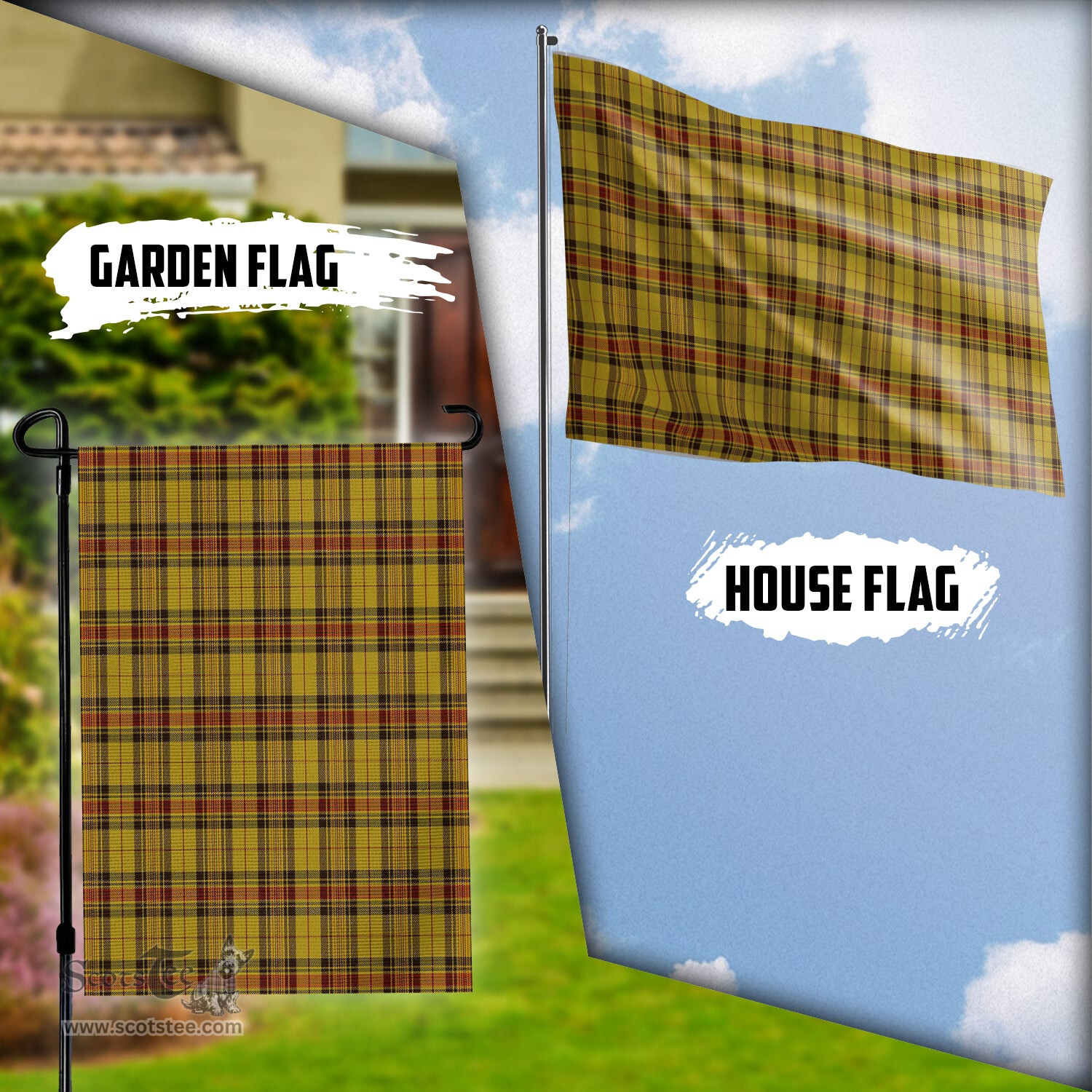 Scottish Morgan of Wales Tartan Flag - Tartan Garden Flag Scottish Plaid Tartan Plaid - ScotsTee - scotstee.com