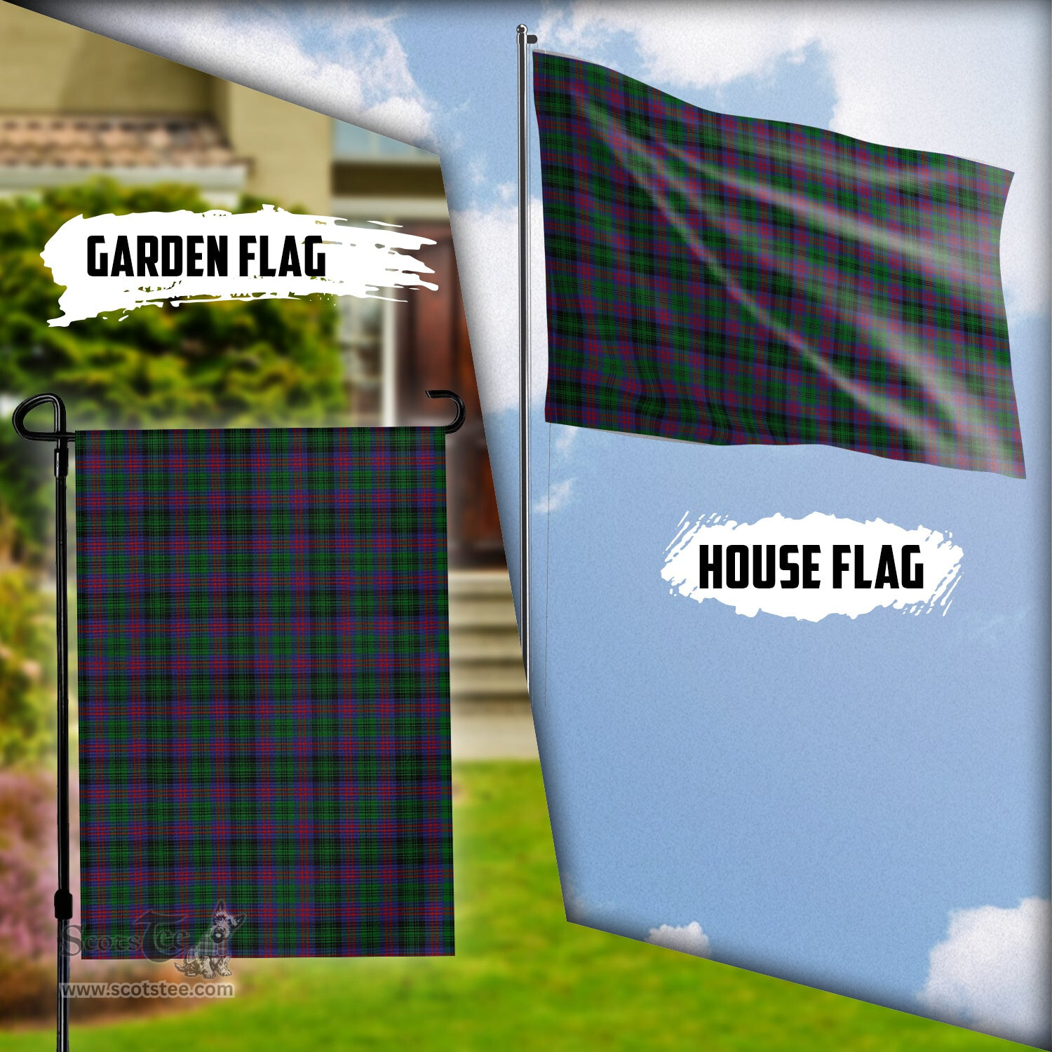 Scottish MacLachlan Hunting Tartan Flag - Tartan Garden Flag Scottish Plaid Tartan Plaid - ScotsTee - scotstee.com