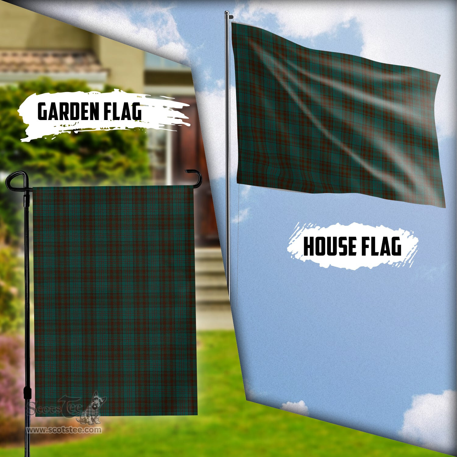 Scottish Dublin County Ireland Tartan Flag - Tartan Garden Flag Scottish Plaid Tartan Plaid - ScotsTee - scotstee.com