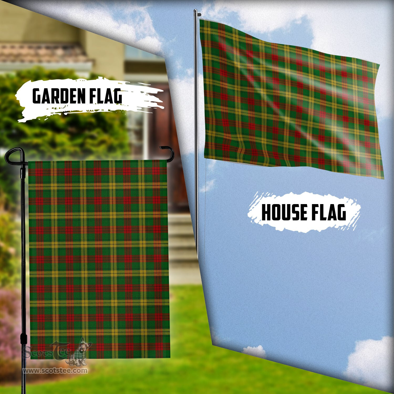 Scottish MacMillan Society of Glasgow Tartan Flag - Tartan Garden Flag Scottish Plaid Tartan Plaid - ScotsTee - scotstee.com