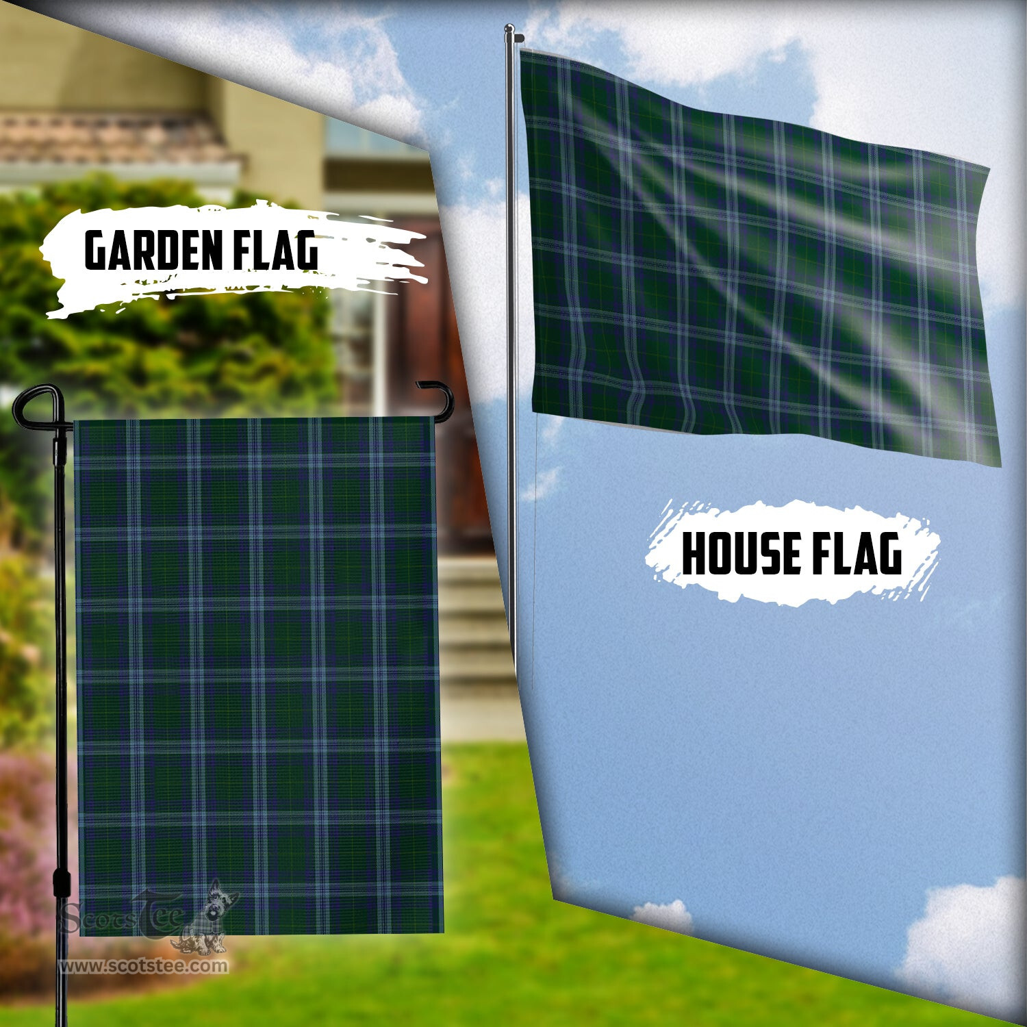 Scottish Jones of Wales Tartan Flag - Tartan Garden Flag Scottish Plaid Tartan Plaid - ScotsTee - scotstee.com
