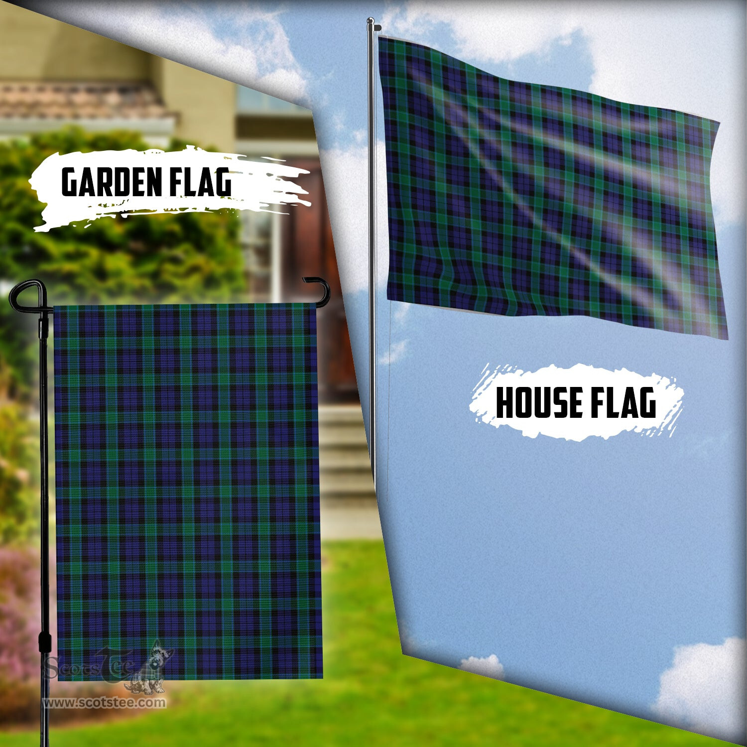 Scottish Graham of Menteith Tartan Flag - Tartan Garden Flag Scottish Plaid Tartan Plaid - ScotsTee - scotstee.com