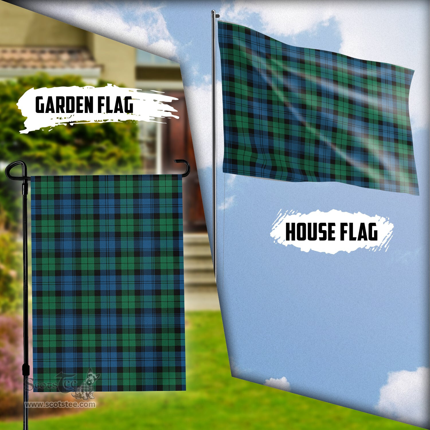 Scottish Black Watch Ancient Tartan Flag - Tartan Garden Flag Scottish Plaid Tartan Plaid - ScotsTee - scotstee.com