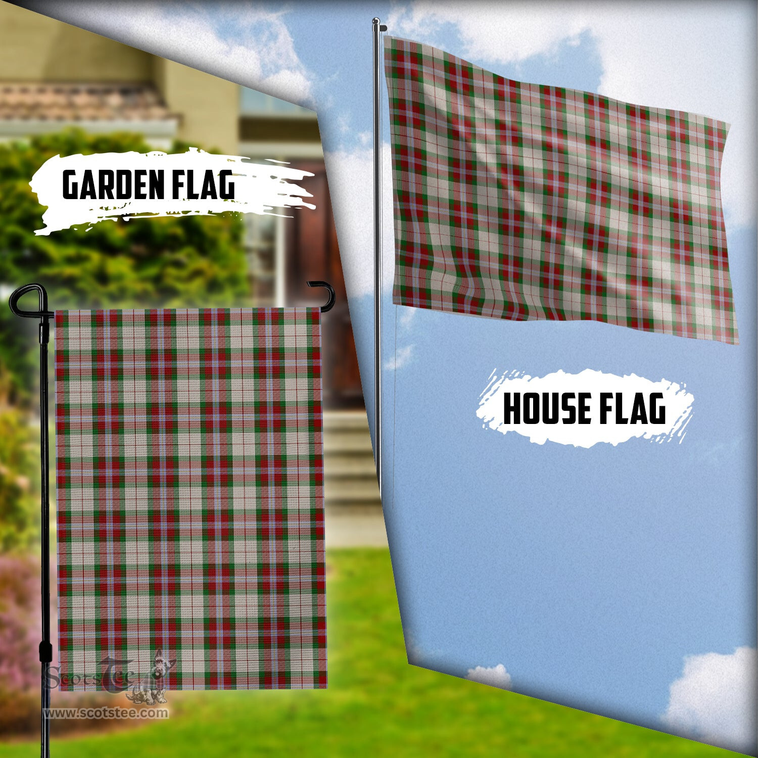 Scottish MacLean Dress Tartan Flag - Tartan Garden Flag Scottish Plaid Tartan Plaid - ScotsTee - scotstee.com